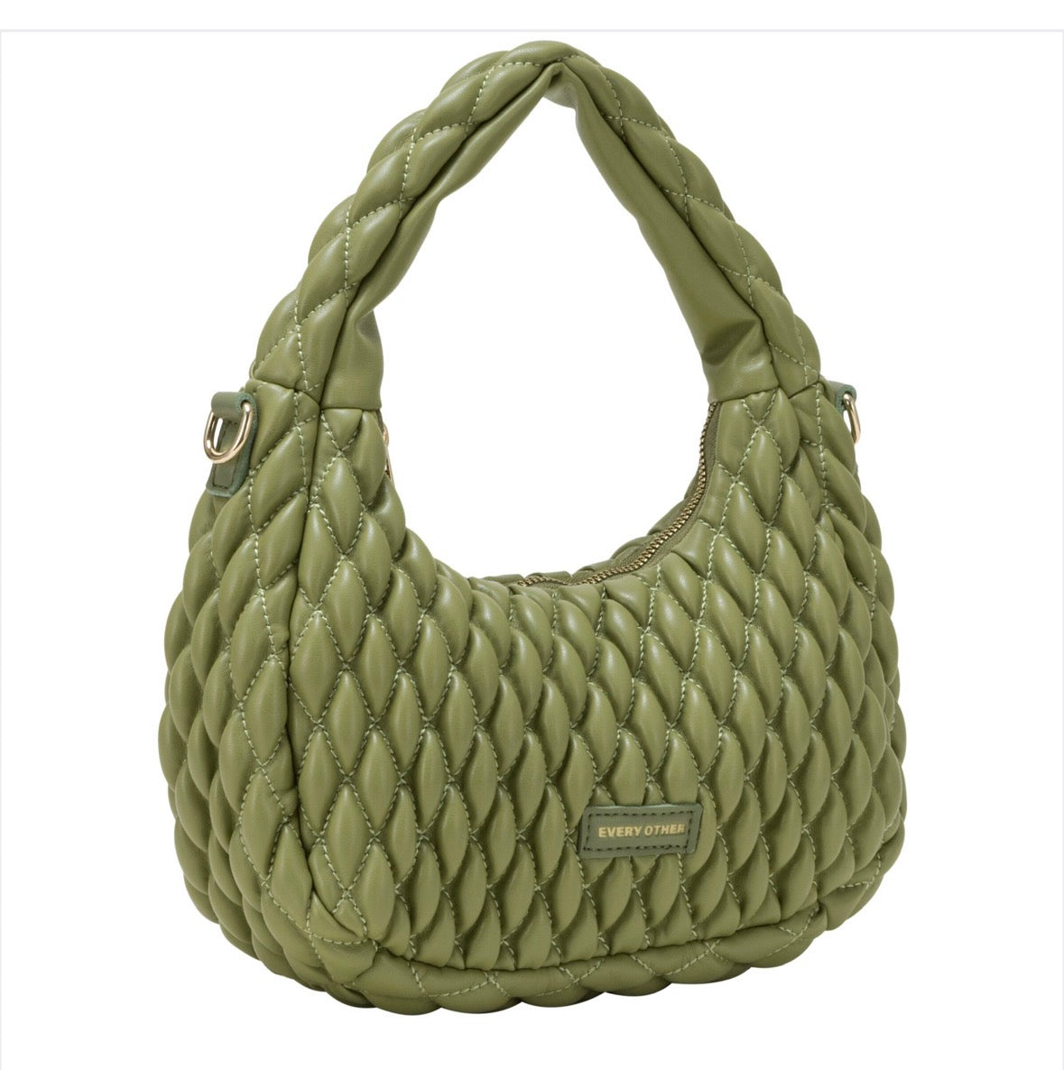 Every Other Quilted Grab Bag Olive - Rogue Boutique UK