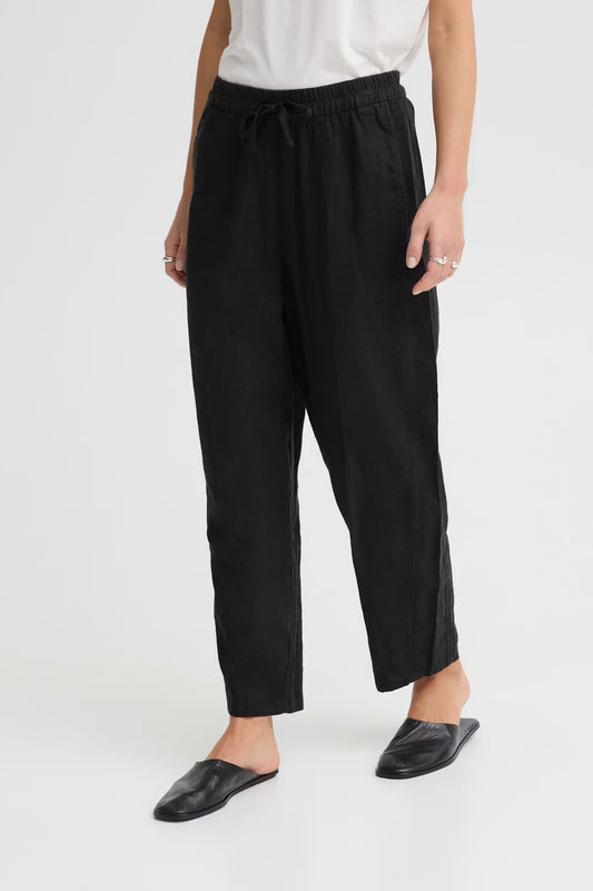 Linno Barrel Pants Black