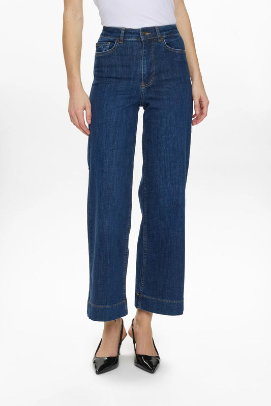 Paris Cropped Jeans Dark Blue