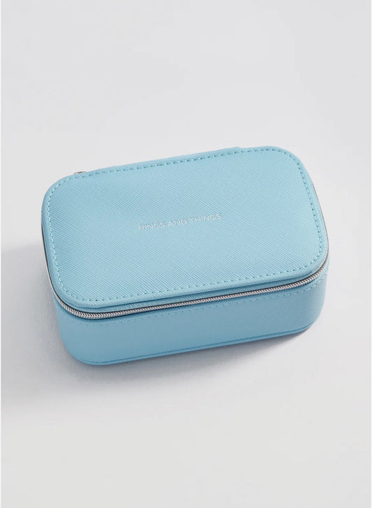 Blue & Brown Mini Jewellery Box - Rogue Boutique UK
