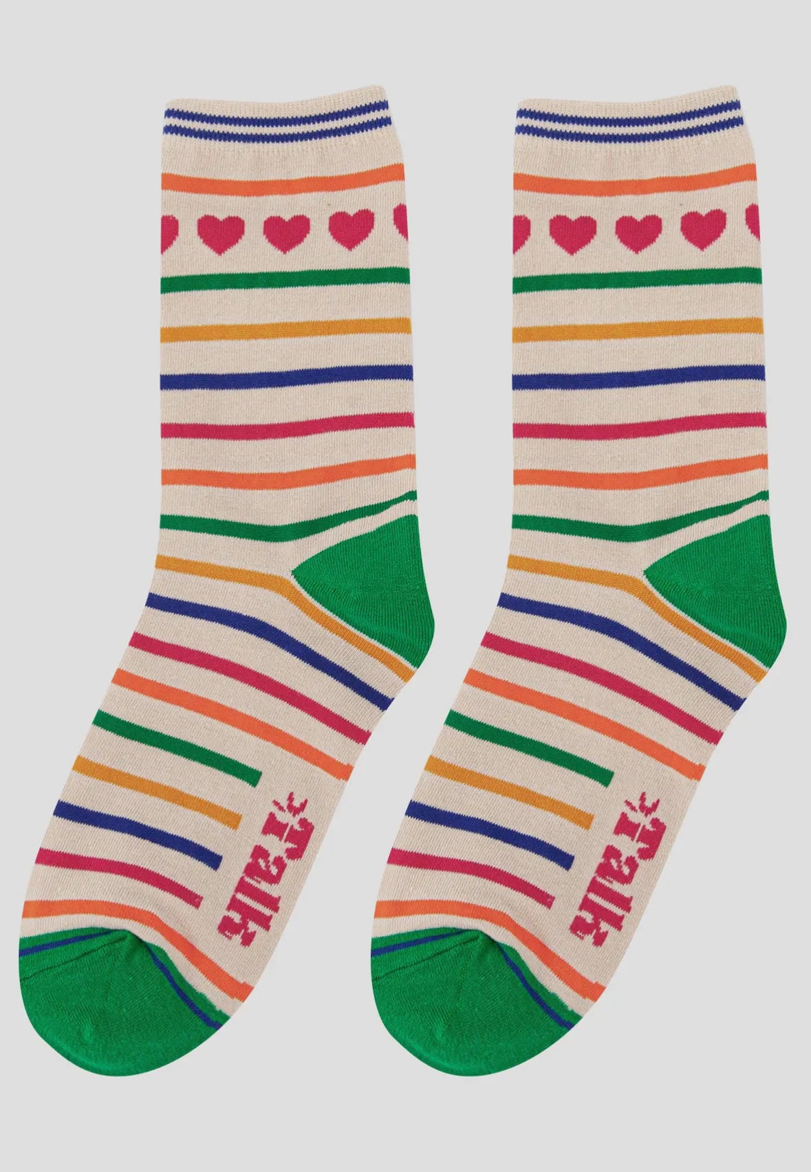 Hearts & Stripes Bamboo Socks