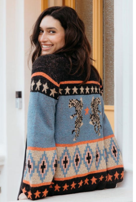 Yvette Climbing Tigers Cardigan