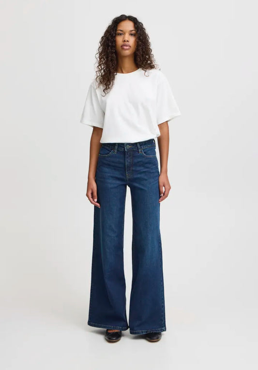 Twiggy Wide Jeans Dark Blue
