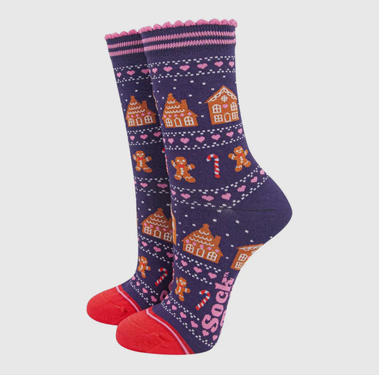 Gingerbread Bamboo Socks