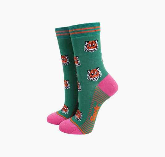 Tiger Face Bamboo Socks - Rogue Boutique UK