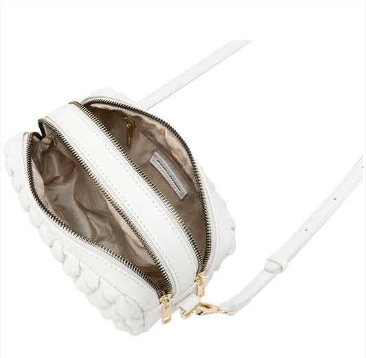 Every Other Quilted Camera Bag White - Rogue Boutique UK