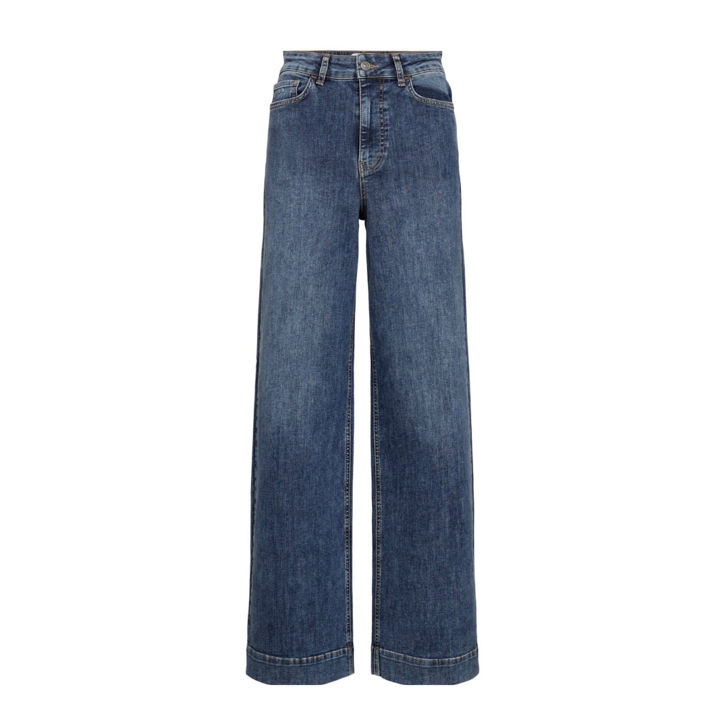 Paris Long Jeans Medium Blue Grain - Rogue Boutique UK
