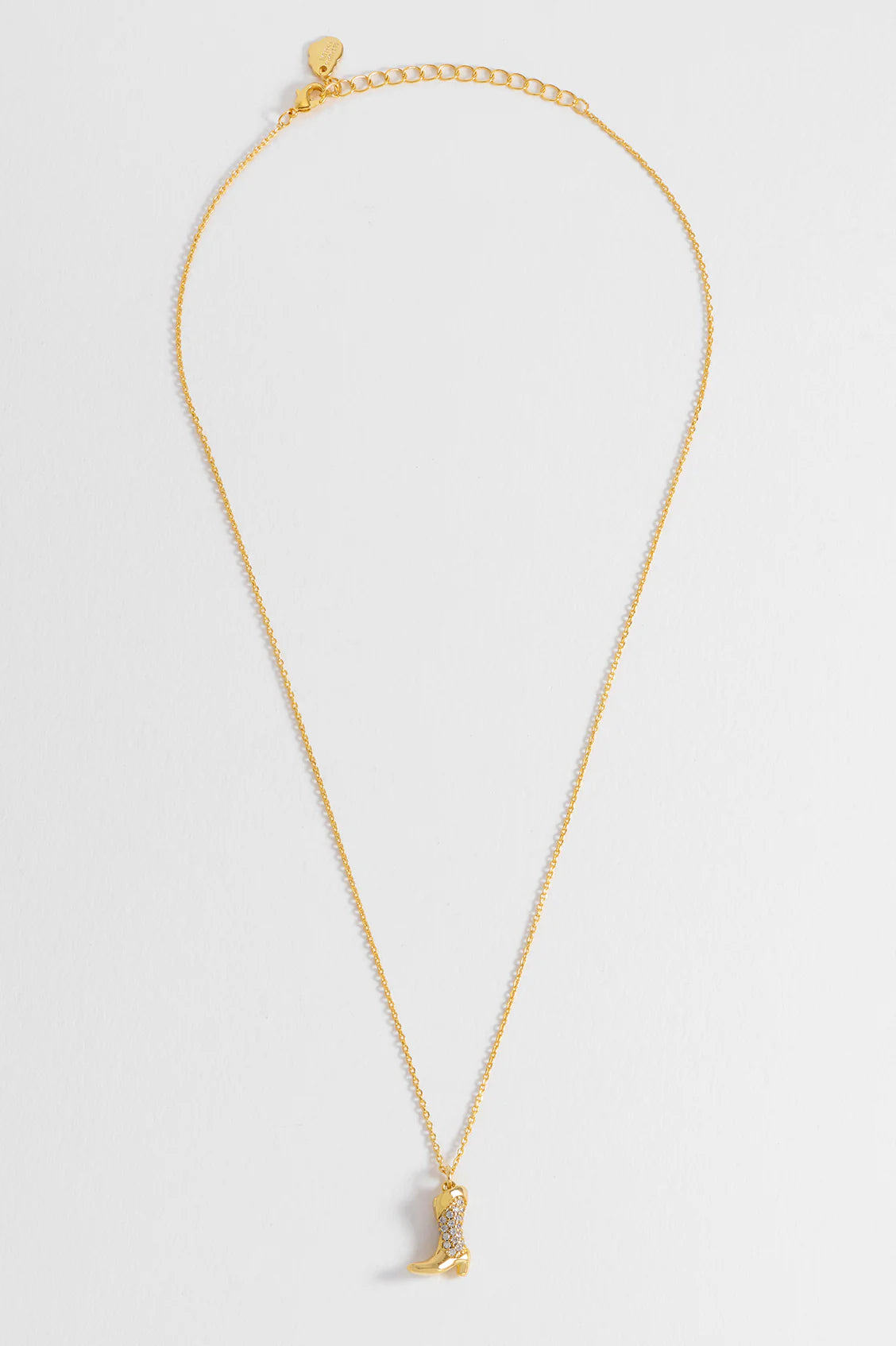 Pave Cowboy Boot Necklace