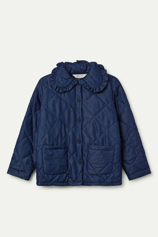 Blue chambray lapel jacket