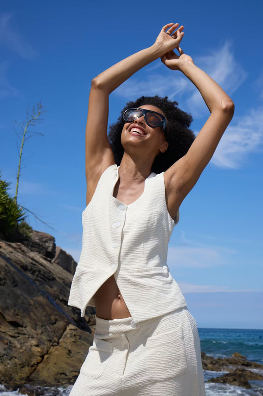 Kate Waistcoat Cream