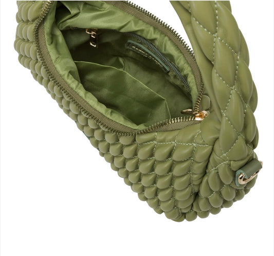 Every Other Quilted Grab Bag Olive - Rogue Boutique UK