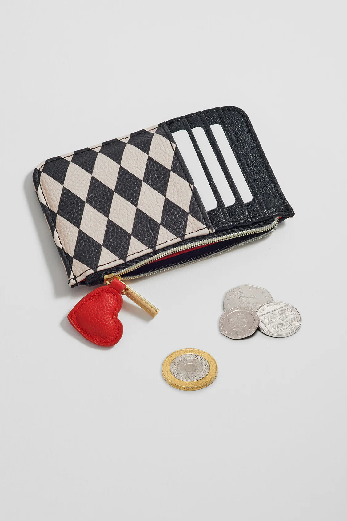 Harlequin Card Purse Black