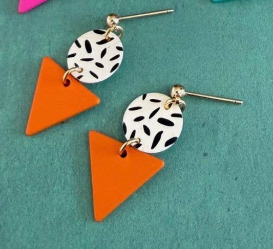Orange Memphis Earrings - Rogue Boutique UK