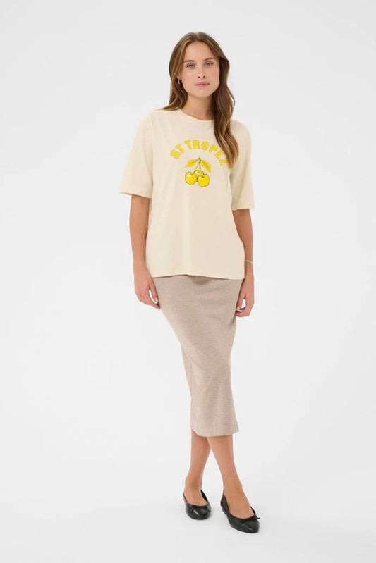 Octavia T-Shirt Cream - Rogue Boutique UK