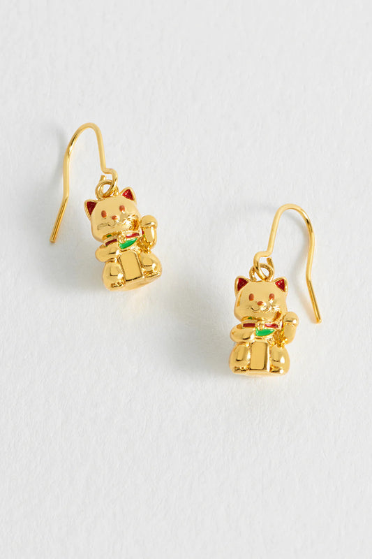 Lucky Cat Earrings