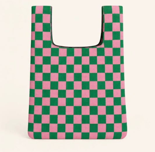 Green Checkerboard Bag - Rogue Boutique UK