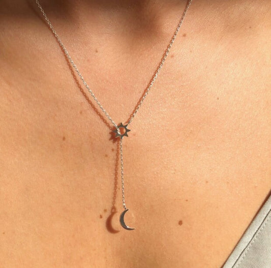 Moon & Star Necklace - Rogue Boutique UK