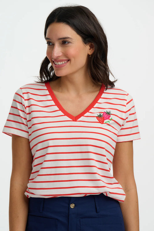 Khloe Strawberry T-shirt - Rogue Boutique UK