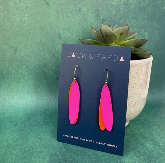 Colour Splash Earrings Pink - Rogue Boutique UK