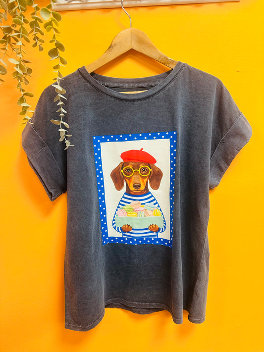 French Sausage Dog Tee