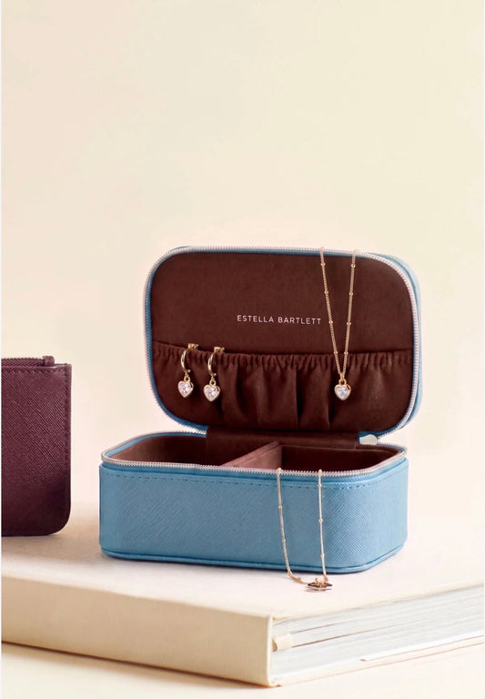 Blue & Brown Mini Jewellery Box - Rogue Boutique UK