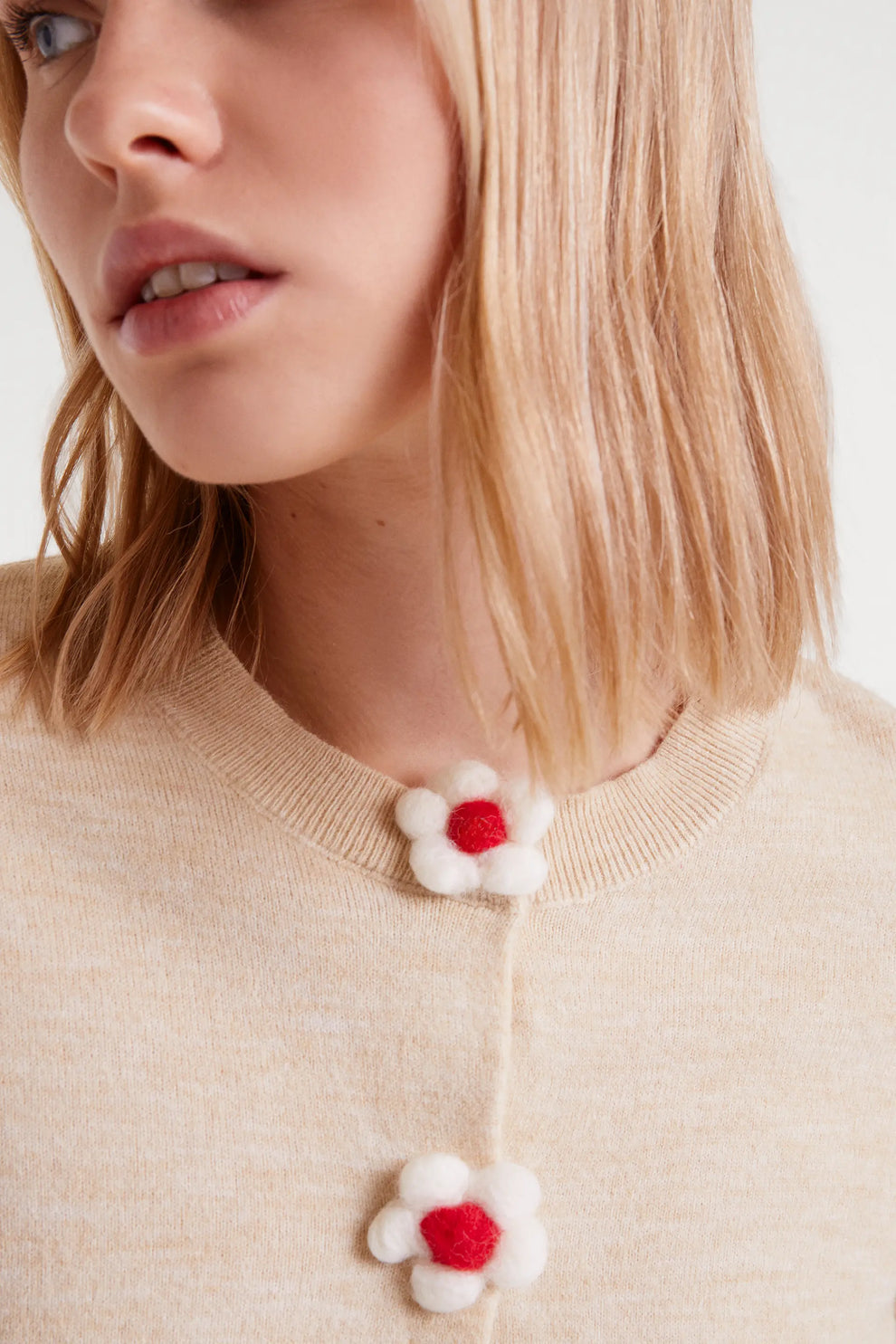 Flower button Cardigan