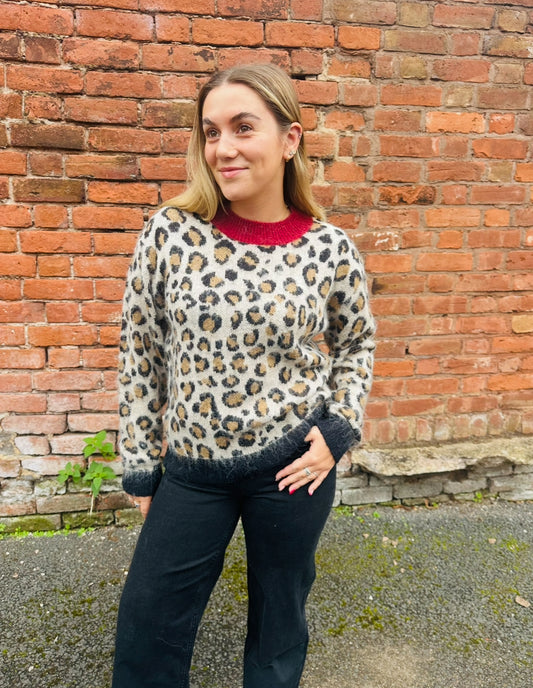 Leopard Jacquard jumper