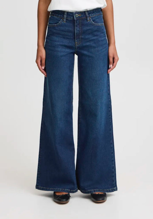 Twiggy Wide Jeans Dark Blue