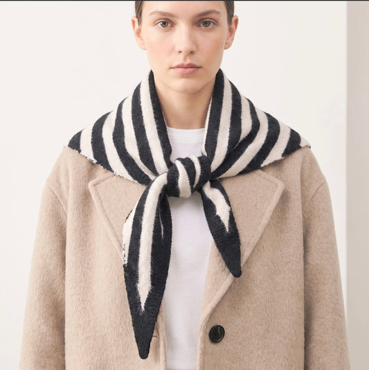Triangle Black/ White Scarf - Rogue Boutique UK