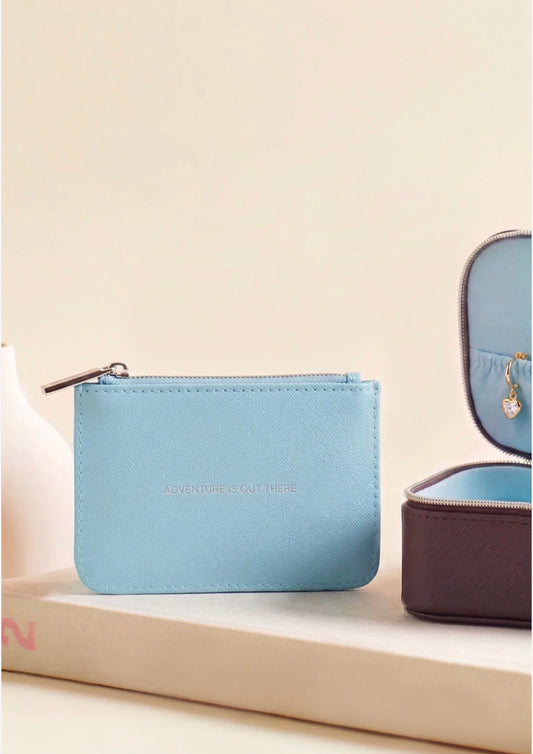 Blue "Adventure" Card Purse - Rogue Boutique UK