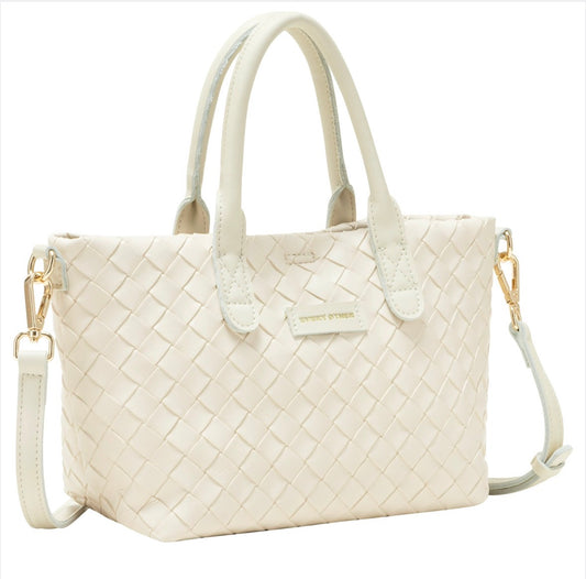 Every Other Woven Grab Bag Off White - Rogue Boutique UK