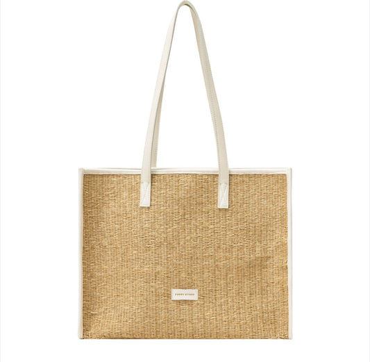 Every Other Straw Tote Box White - Rogue Boutique UK