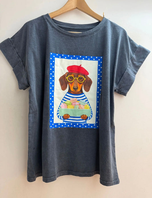 French Sausage Dog Tee