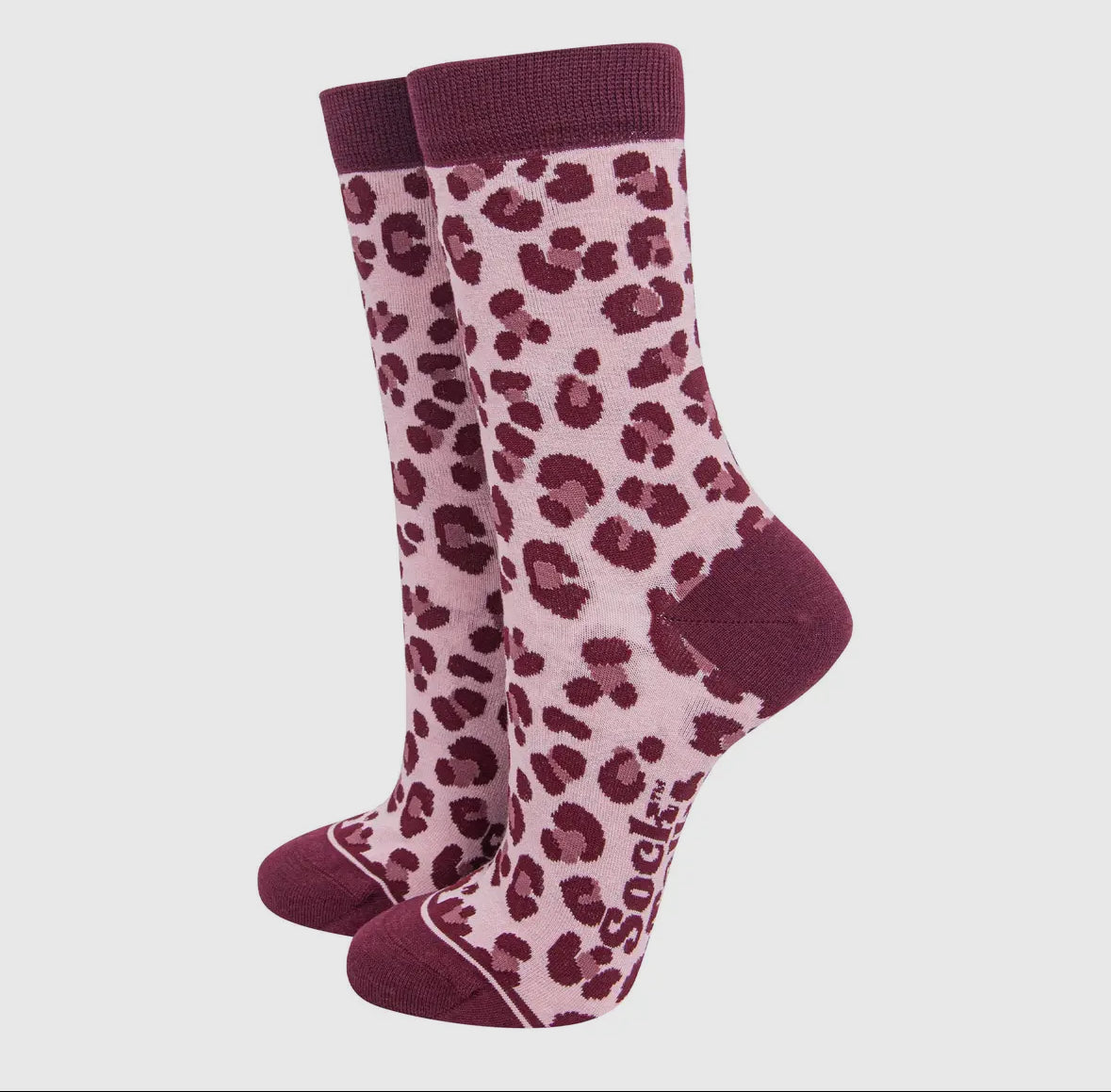 Pink Leopard Bamboo Socks