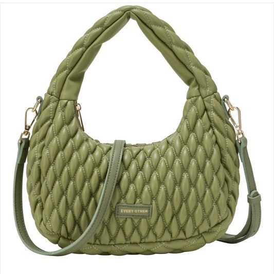 Every Other Quilted Grab Bag Olive - Rogue Boutique UK