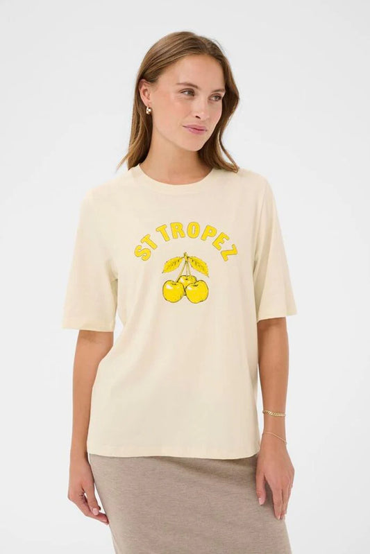 Octavia T-Shirt Cream - Rogue Boutique UK