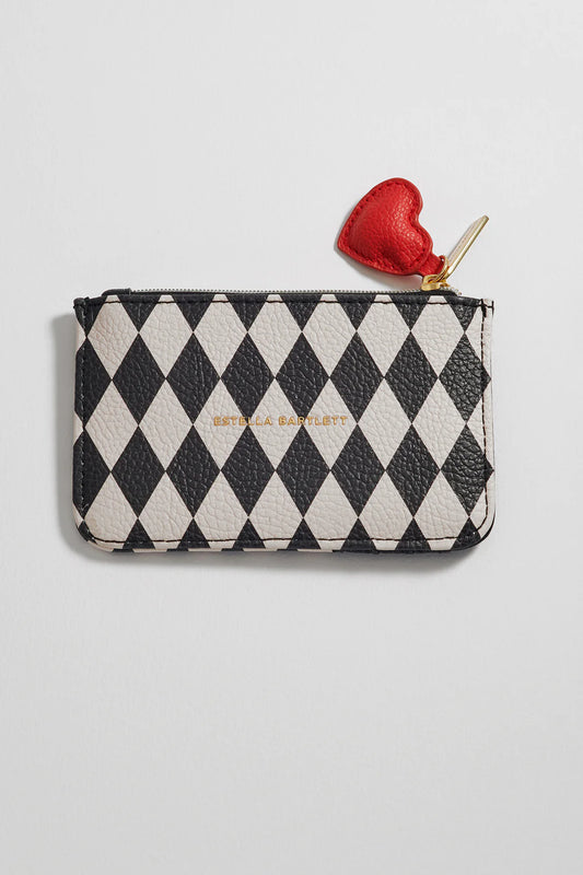 Harlequin Card Purse Black