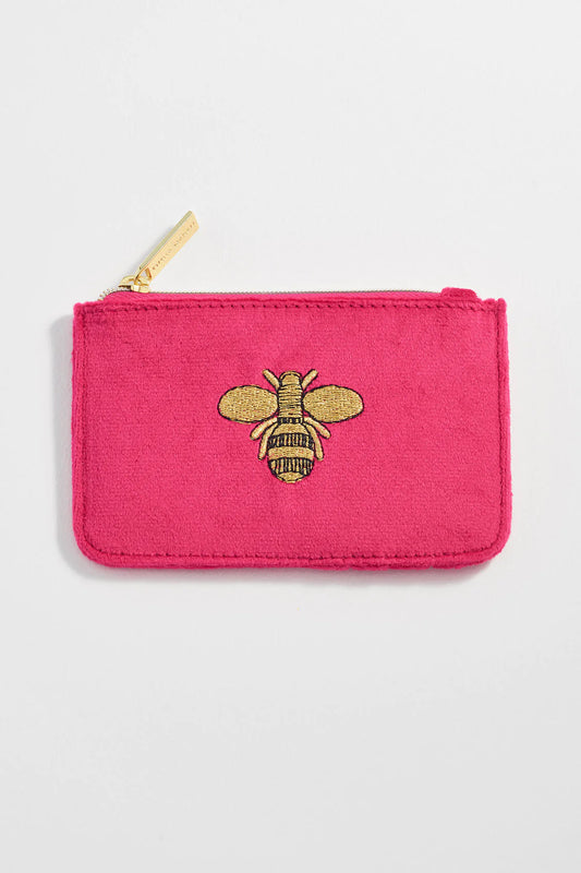 Embroidered Bee Card Purse