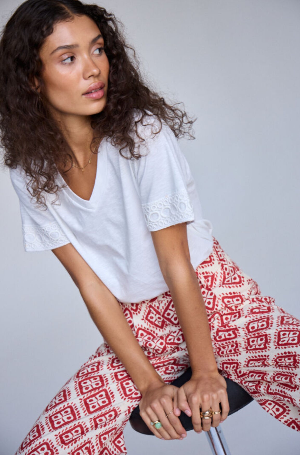 Kate Printed Crop Pants