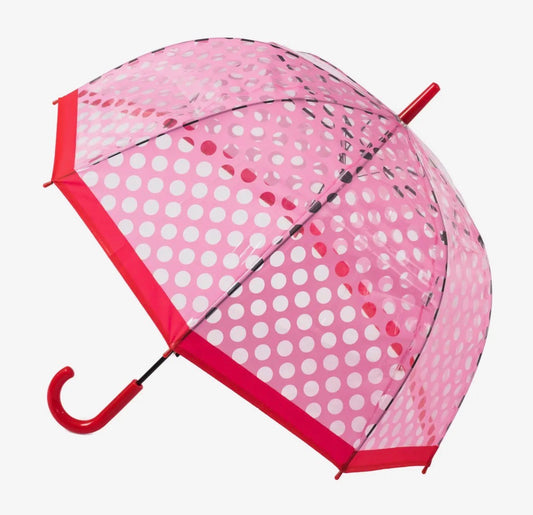 Pink Polka Dot Umbrella - Rogue Boutique UK