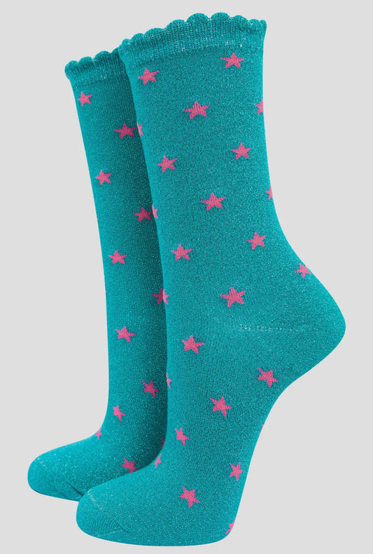 Star Print Cotton Socks