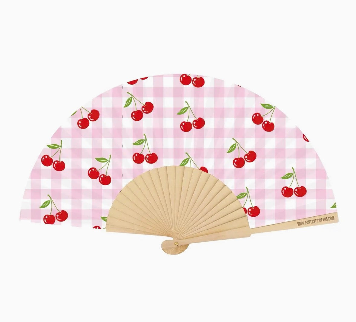 Gingham Pink Fan