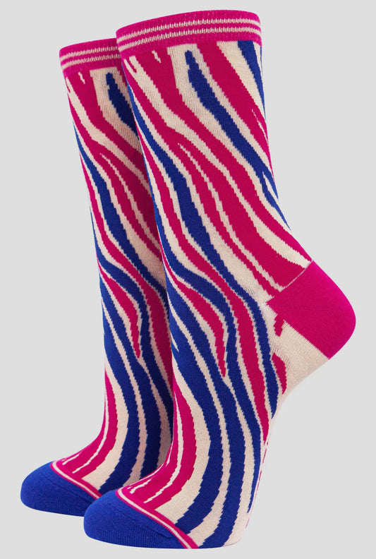 Zebra Print Bamboo Socks