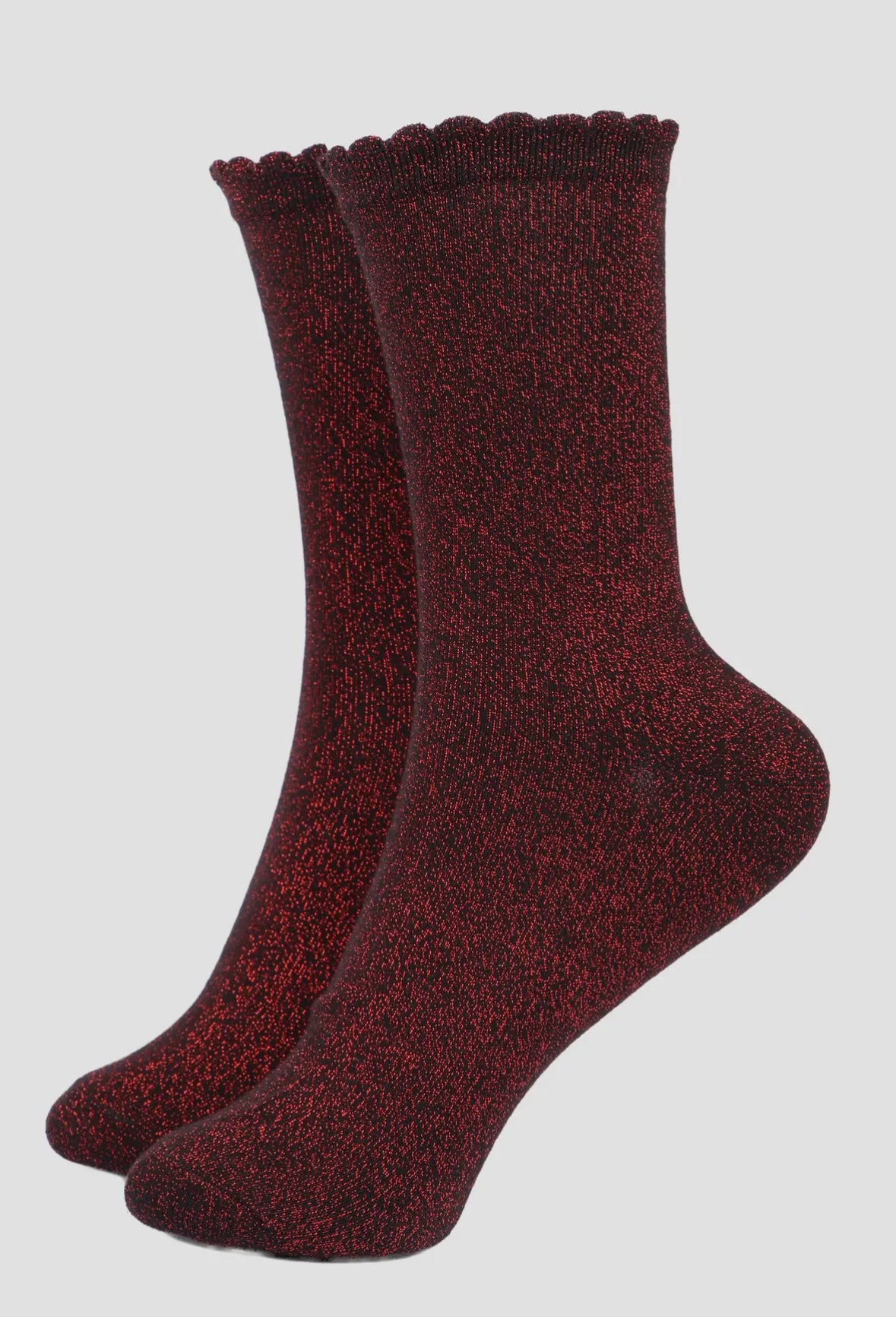 Red Glitter Socks