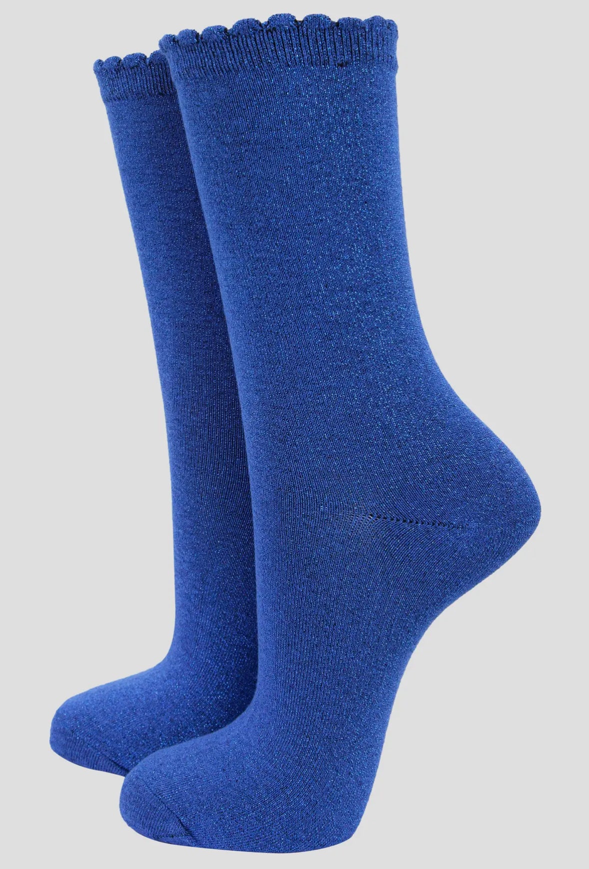 Electric Blue Glitter socks