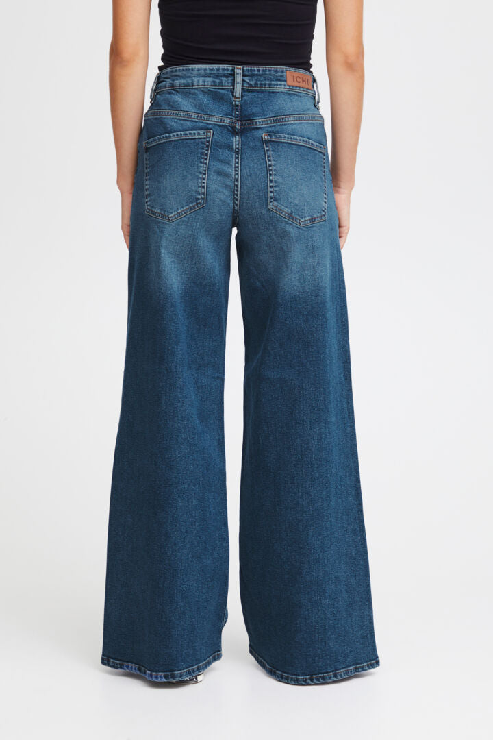 Twiggy Wide Jeans Med Blue