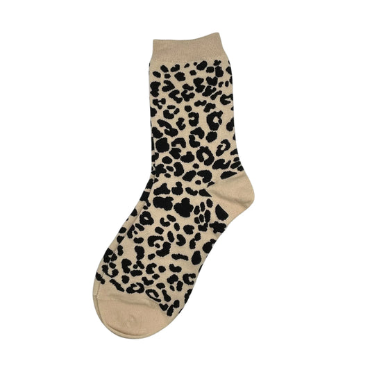Leopard Cream Socks