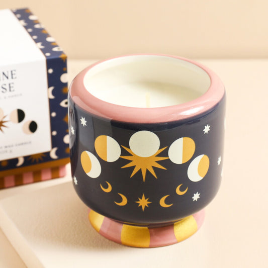 Moon Phase Jasmine & Rose Candle