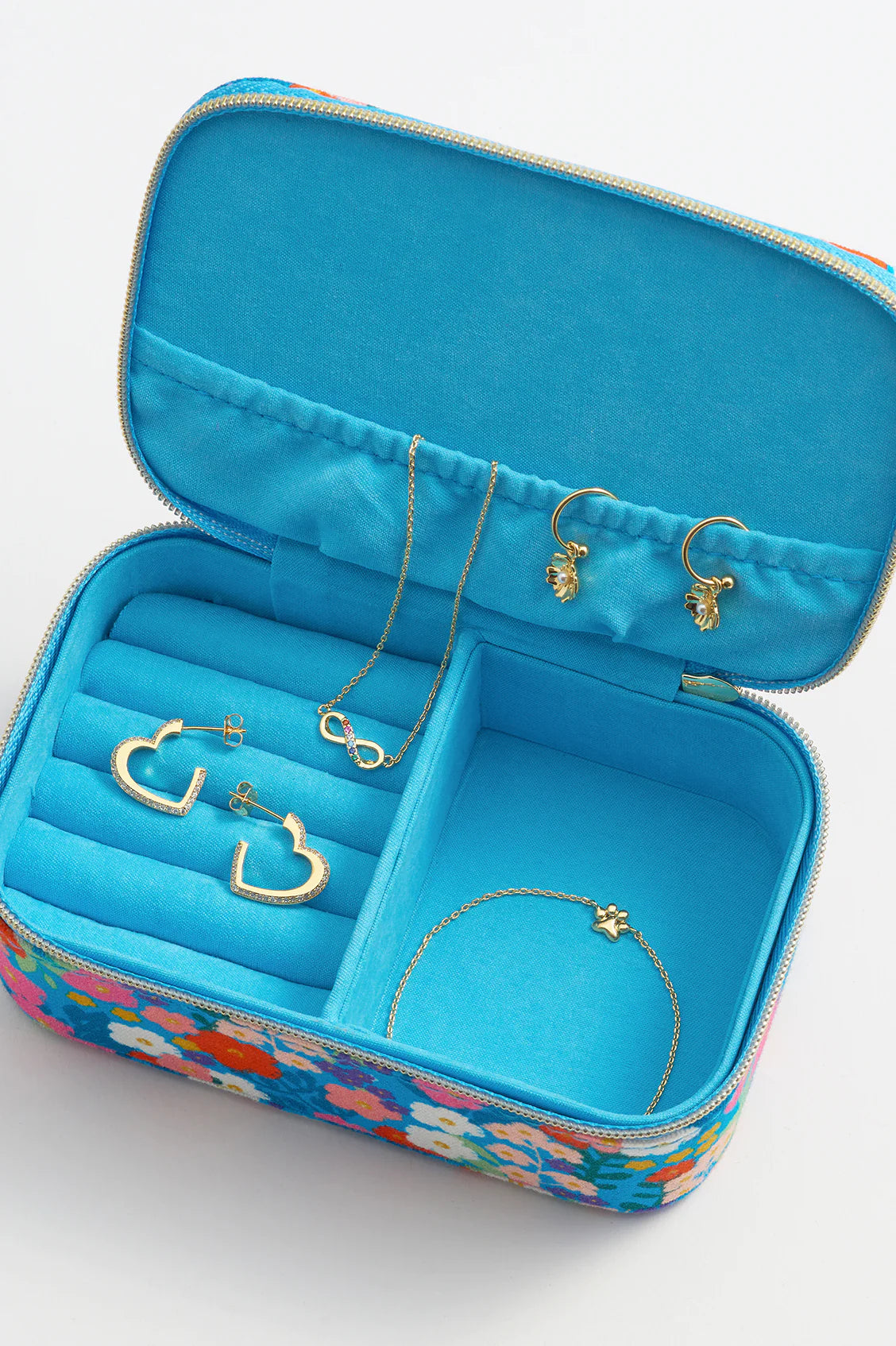 Blue Floral Jewellery Box
