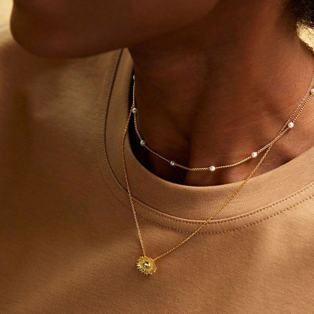 Sunflower Pendant Necklace